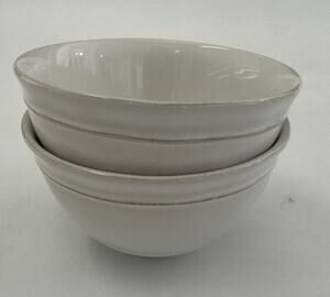 Set of 2 Pottery Barn Cambria Soup Cereal Bowls‎ Farmhouse